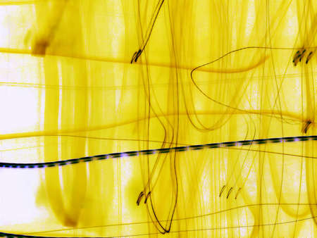 yellow abstraction with violet line for backgroundの写真素材