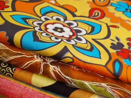 colored print textiles for sewing