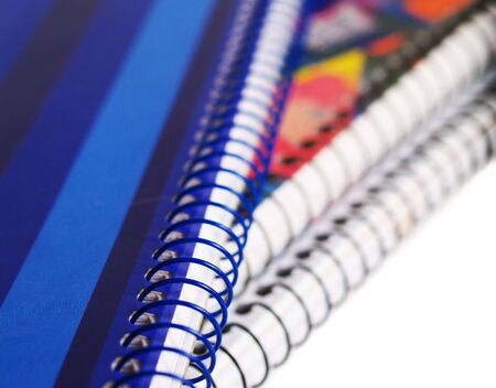 notebooks on white backgroundの写真素材