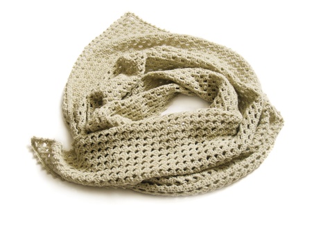 handmade knitted shawl in vintage styleの写真素材