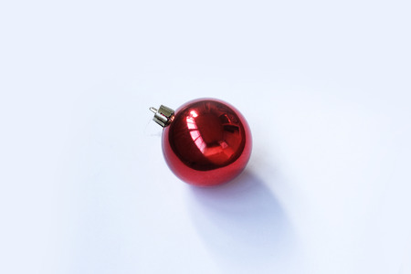 Red Christmas tree balls.の写真素材