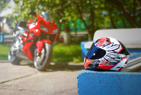 KRASNOYARSK, RUSSIA - May 27, 2018: Helmet LS2 FF323 Arrow R Yonny Hernandez Replicaのeditorial素材