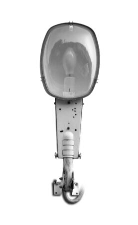 Large street lamp. Close up. Isolated on white background.の写真素材