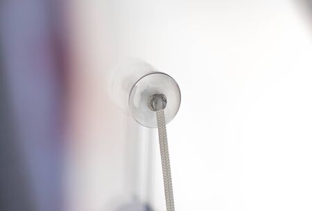 The suction Cup is glued to the glass. Close up.の写真素材
