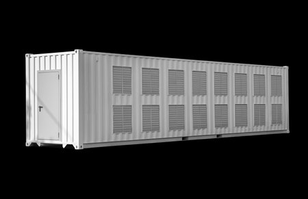 A large container with a crypto farm.の写真素材