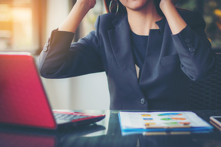 businesswoman working at officeの写真素材