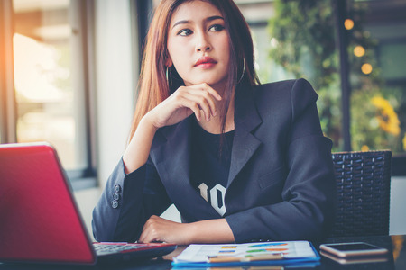 businesswoman working at officeの写真素材