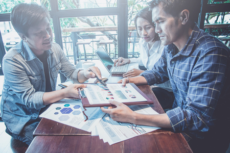 Businessmen discussing and briefing of business.の写真素材