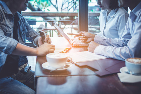 Businessmen discussing and briefing of business.の写真素材
