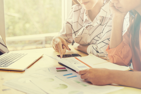 Business meeting concept; Business people and staff meeting in office to briefing strategy information of corporate; Strategy Department in corporate brainstorming at meeting roomの写真素材