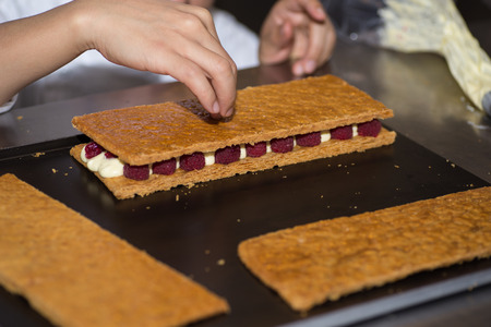 Chef is making dessertsの写真素材