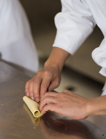 Chef is making dessertsの写真素材