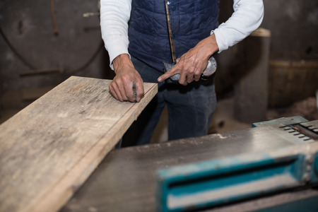 Carpentry. Carpenter working in his workshop