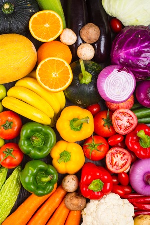 Colorful fruits and vegetablesの写真素材
