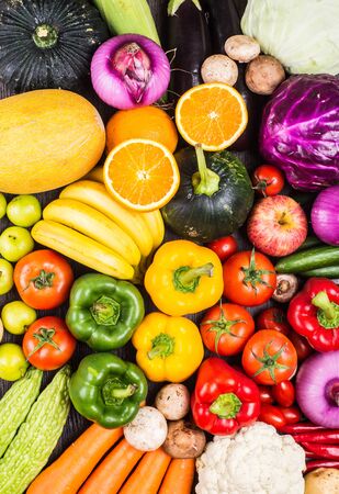 Colorful fruits and vegetablesの写真素材