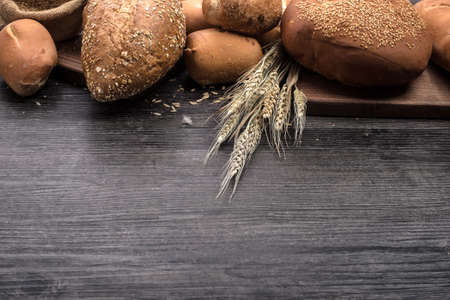 Rye sliced bread on the table