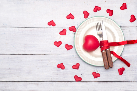 Valentine's day package on a white backgroundの写真素材