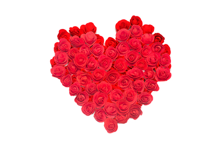 Heart of red rosesの写真素材