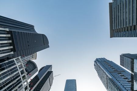The skyscraper is in chongqing, Chinaの写真素材