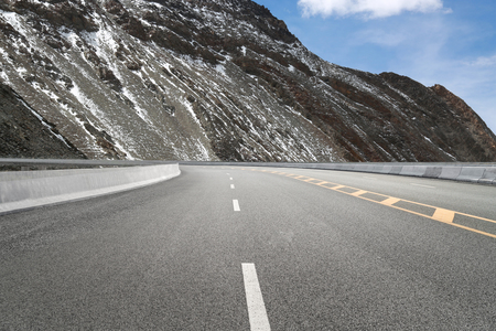 Highways and distant mountainsの写真素材
