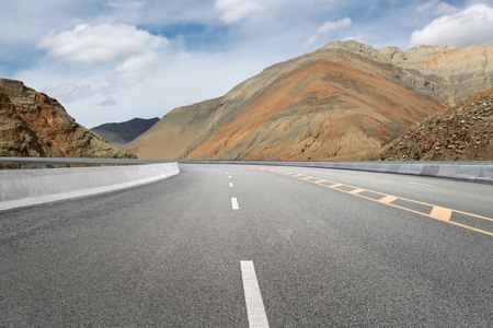 Highways and distant mountainsの写真素材