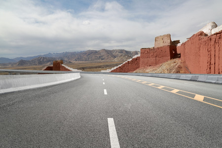 Highways and distant mountains