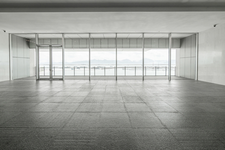 Entrance hall and empty floor tile, interior spaceのeditorial素材