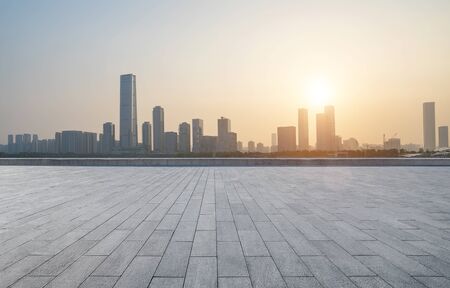 Citizen Center Square and Modern Urban Architecture in Shenzhen, Chinaの写真素材