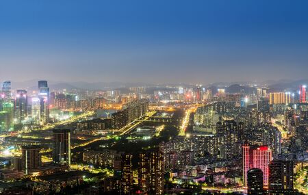 Modern urban architecture scenery in Shenzhen, Chinaの写真素材