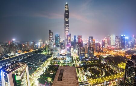 Modern urban architecture scenery in Shenzhen, Chinaの写真素材