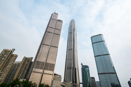 The skyscraper is in shenzhen, Chinaのeditorial素材