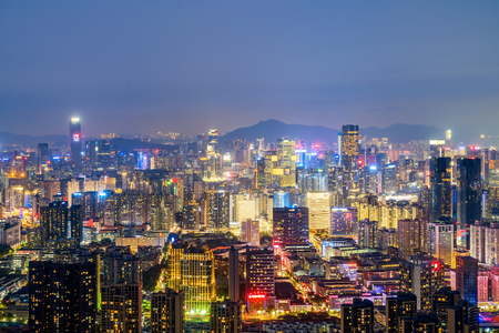 Modern urban architecture scenery in Shenzhen, Chinaのeditorial素材
