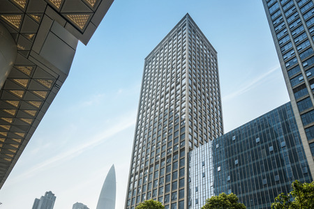 The skyscraper is in shenzhen, Chinaのeditorial素材