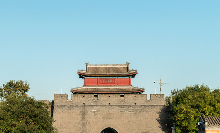 Ancient City Building, Wanping City, Beijing, Chinaのeditorial素材