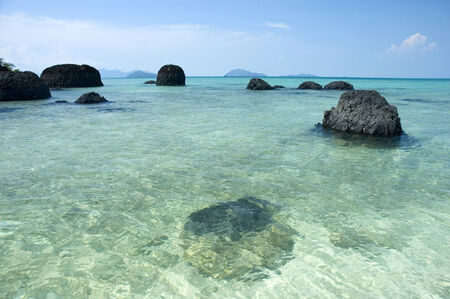the volcano rock and turquoise sea 