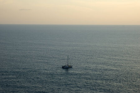 Yacht sailing on the sea  Holiday lifestyle landscapeの写真素材