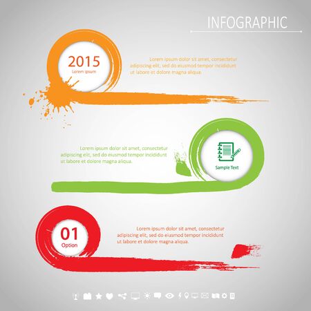 Abstract water color template/bannerのイラスト素材