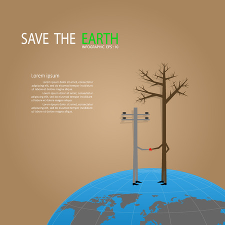 Save the energy concept. Template vector file eps 10のイラスト素材