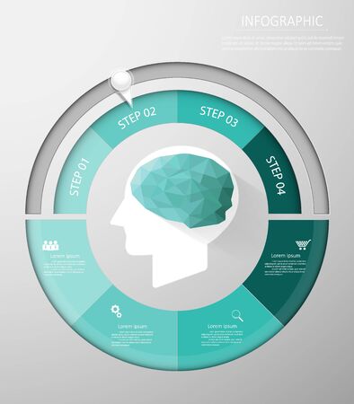 Abstract Template. Can be used for workflow layout, banner, diagramのイラスト素材
