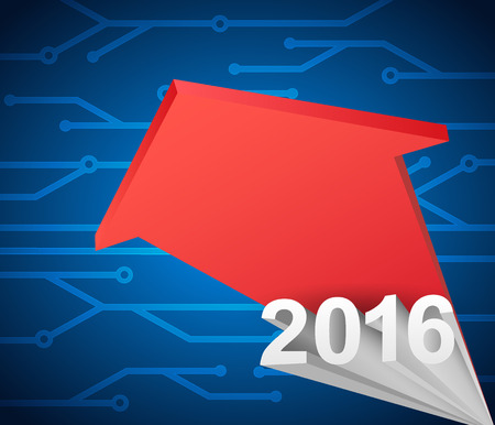 Business concept of new year 2016のイラスト素材
