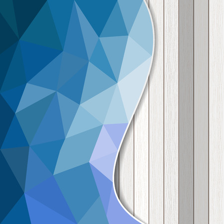 Abstract background geometric water with white plank wood - Vectorのイラスト素材