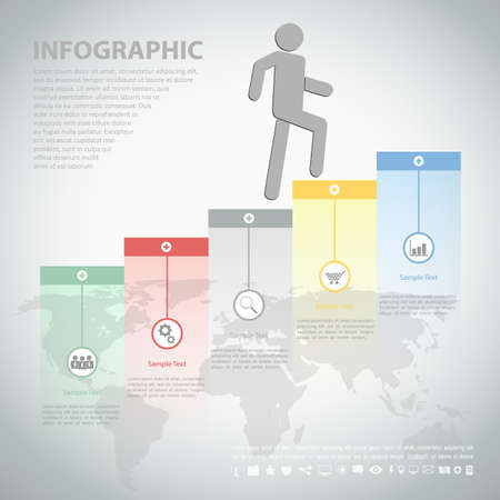 Timeline template/infographic. can be used for workflow layout, diagram, number optionsのイラスト素材