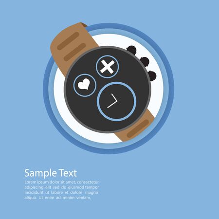wearable wristwatch templateのイラスト素材