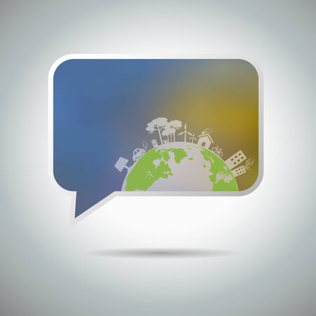 Ecology speech bubbleのイラスト素材