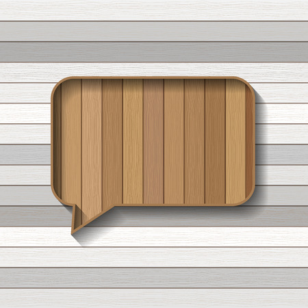 wood plank message bubbleのイラスト素材