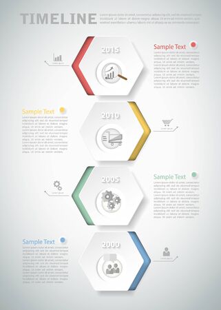 3D digital template Infographic. のイラスト素材