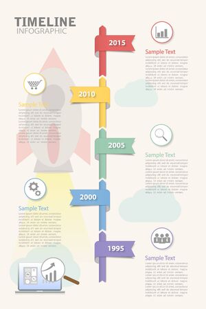 Timeline infographic templateのイラスト素材