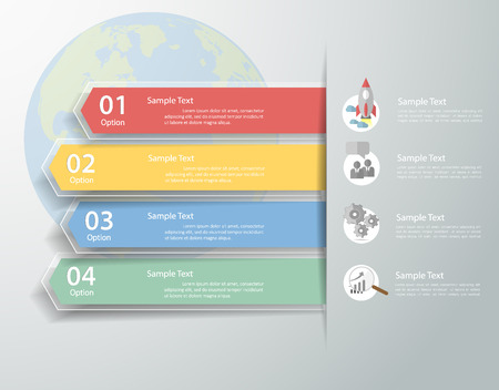Design clean template infographic. can be used for workflow layout, diagram, number optionsのイラスト素材
