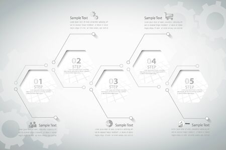 Abstract template infographic. can be used for workflow layout, diagram, number optionsのイラスト素材