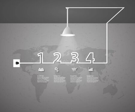 Design Infographic template 4 steps. for bussiness conceptのイラスト素材